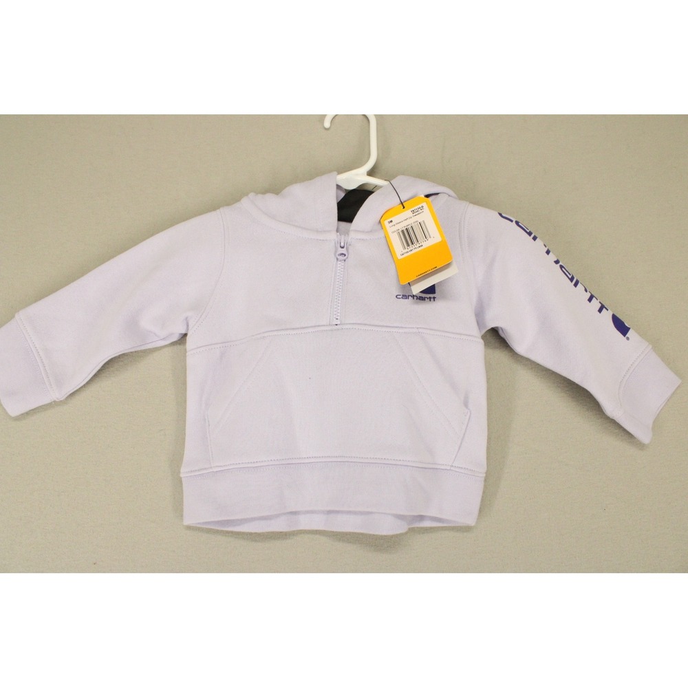 Carhartt Half-Zip Hoodie Baby 3M Purple Cotton Blend NWT